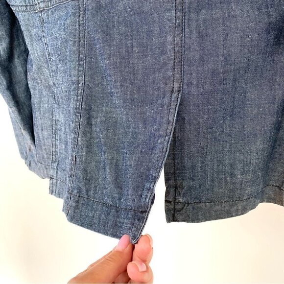 J. Jill  fitted jacket / blazer, 💯 cotton denim - Picture 10 of 13